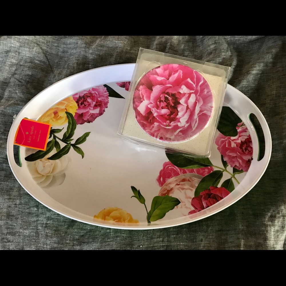 Kate Spade serving tray and plates